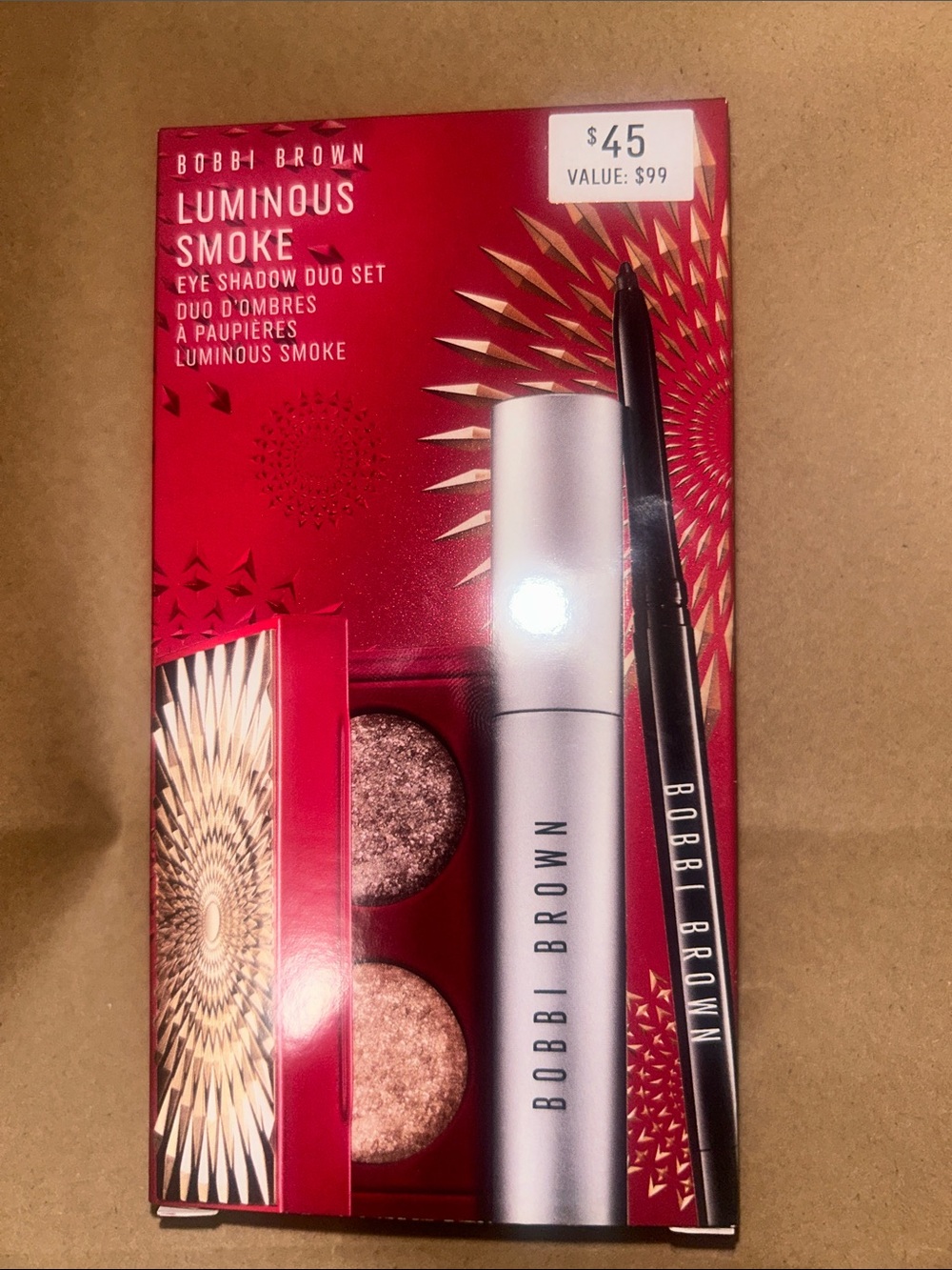 Bobbi Brown Luminous Smoke Eye Set - Red, Silver, Black